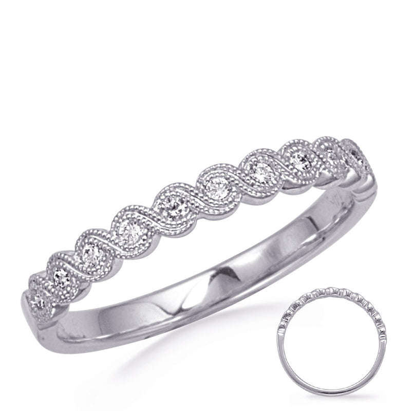 White Gold Wedding Band - EN8314-BWG