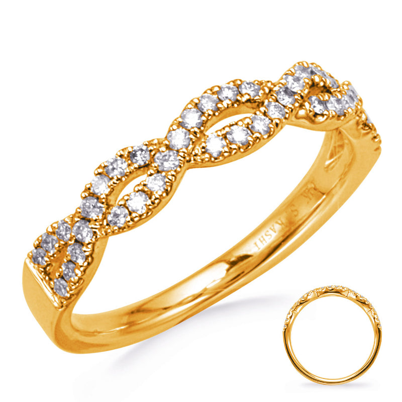 Yellow Gold Diamond Wedding Band - EN8321-BYG