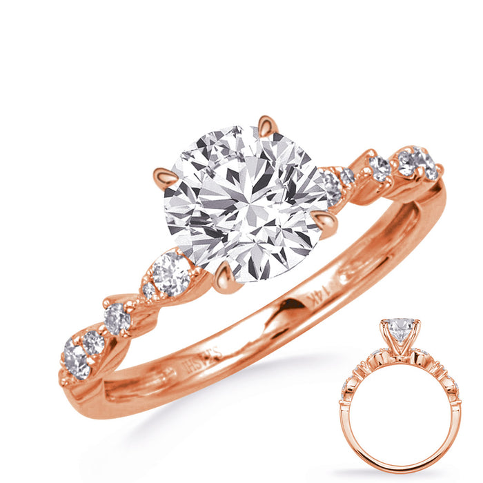 Rose & White Gold Engagement Ring - EN8323-1RG