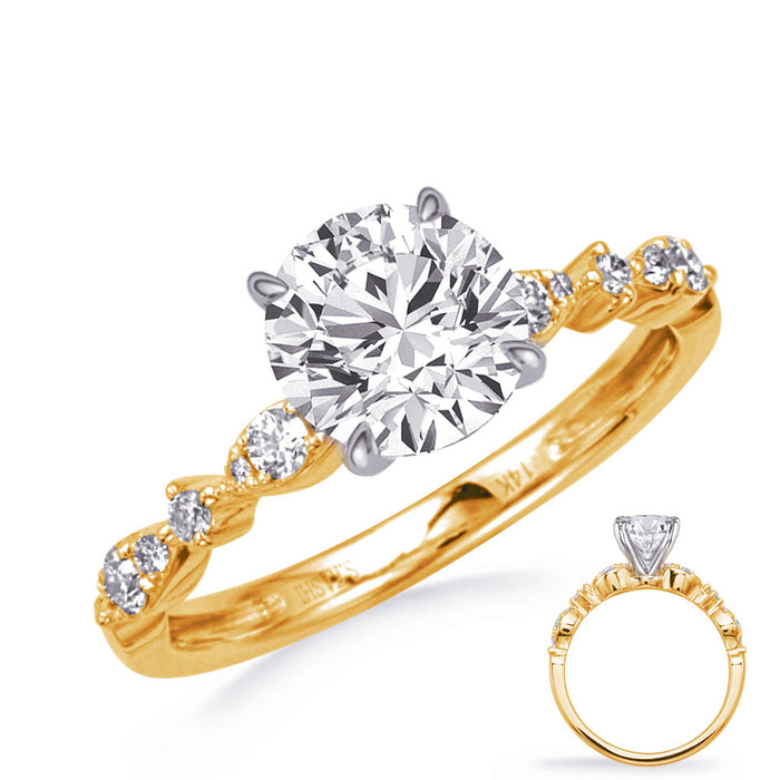 Yellow & White Gold Engagement Ring - EN8323-1YG