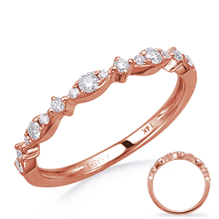 Rose Gold Diamond Wedding Band - EN8323-BRG