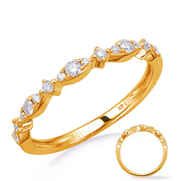 Yellow Gold Diamond Wedding Band - EN8323-BYG