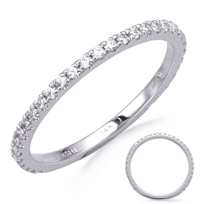 White Gold Wedding Band - EN8330-BWG