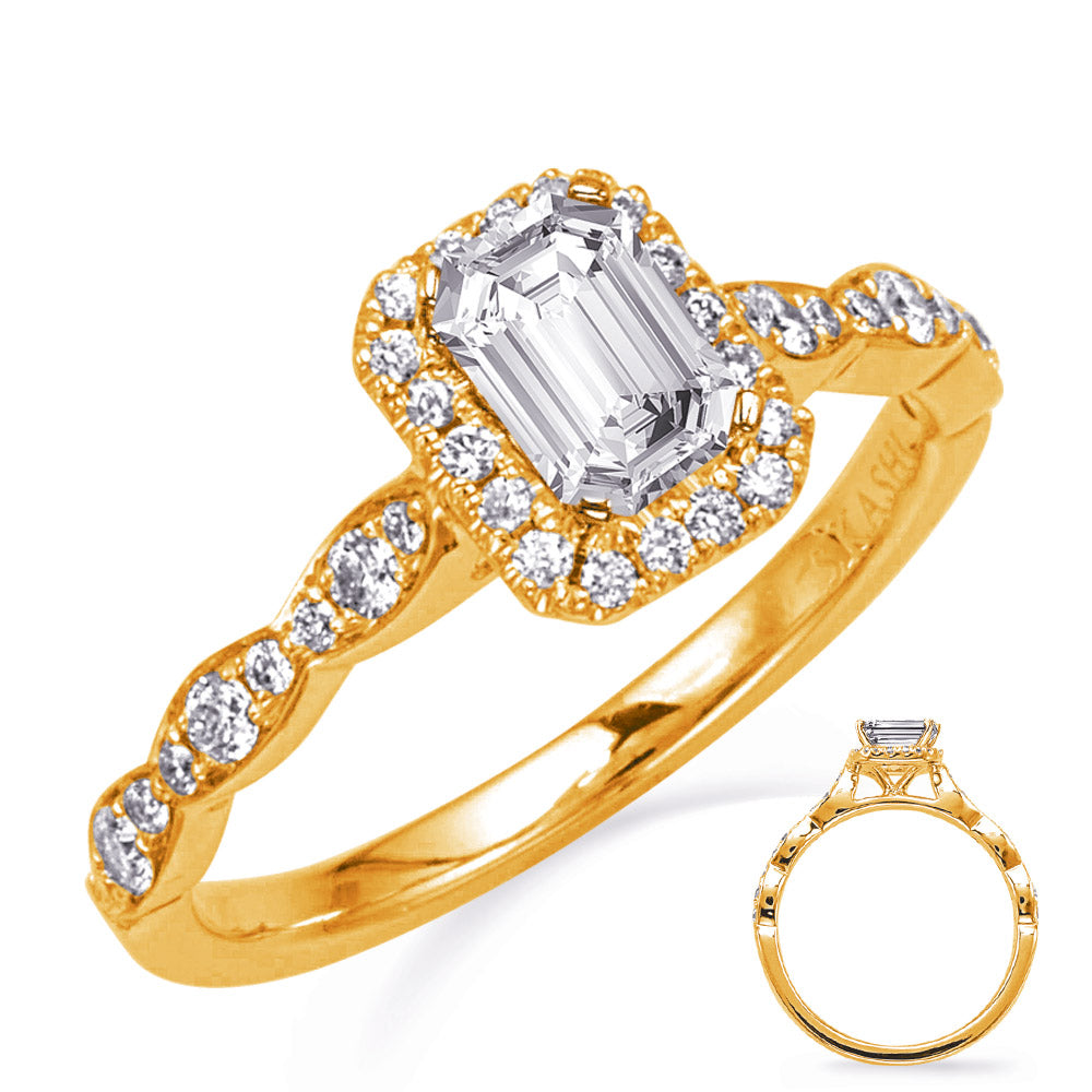 Yellow Gold Engagement Ring - EN8334-5.4X38YG