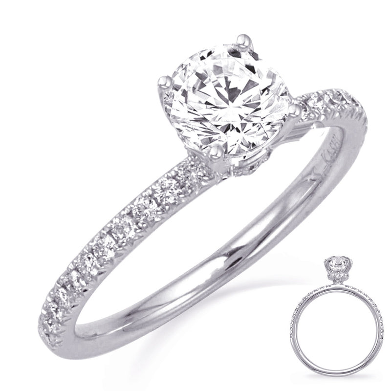 White Gold Engagement Ring - EN8335-4WG