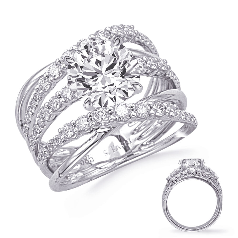 White Gold Engagement Ring - EN8336-2WG