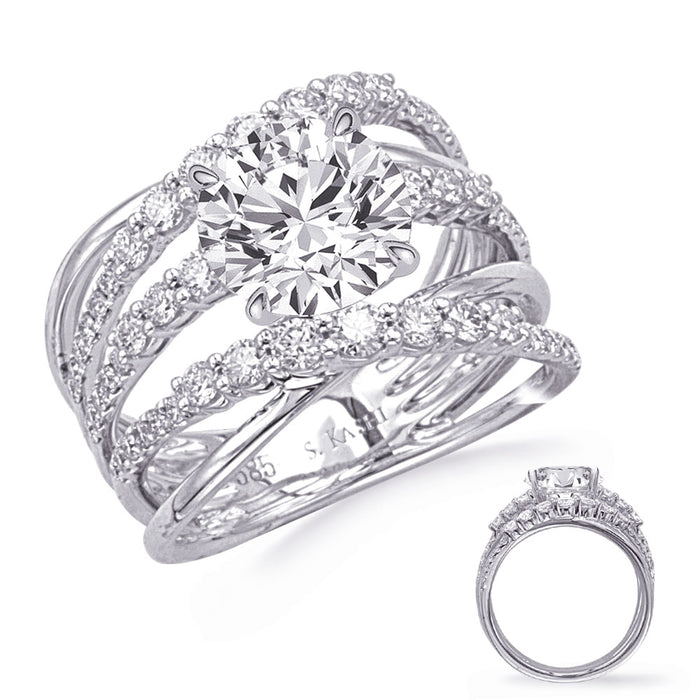 White Gold Engagement Ring - EN8336-3WG