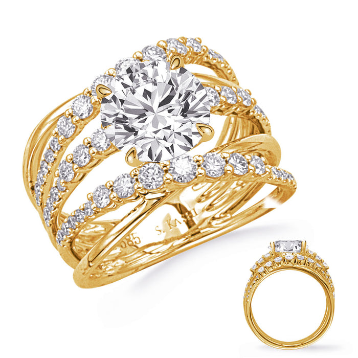 Yellow Gold Engagement Ring - EN8336-3YG