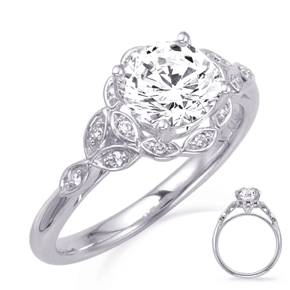 White Gold Engagement Ring - EN8337-1WG