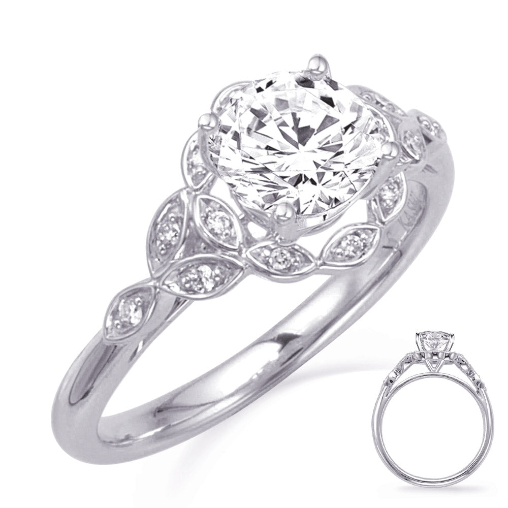 White Gold Engagement Ring - EN8337-50WG