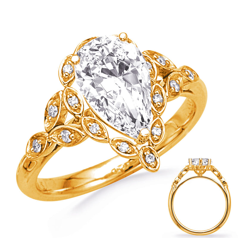 Yellow Gold Engagement Ring - EN8337-9X6MYG