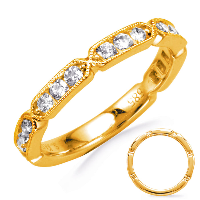 Yellow Gold Diamond Band - EN8338-BYG