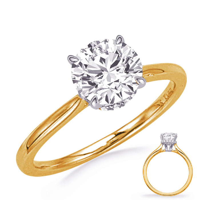 Yellow & white Gold Engagement Ring - EN8344-15YW