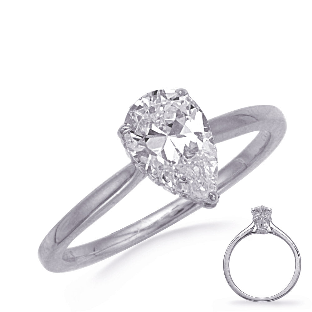 White Gold Diamond Engagement - EN8344-9X6PSWG