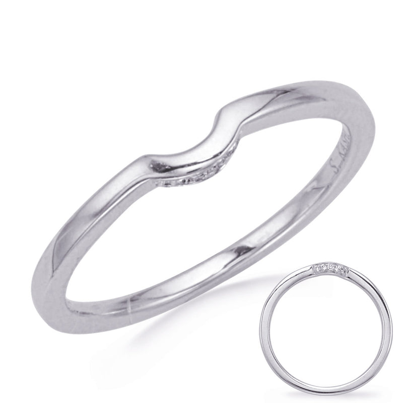 White Gold Wedding Band - EN8344-B1WG