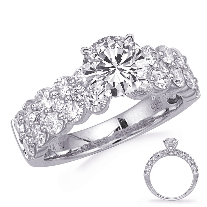 White Gold Engagement Ring - EN8345-1WG