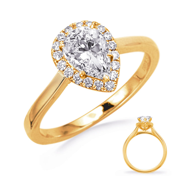 Yellow Gold Engagement Ring - EN8347-10X7MYG