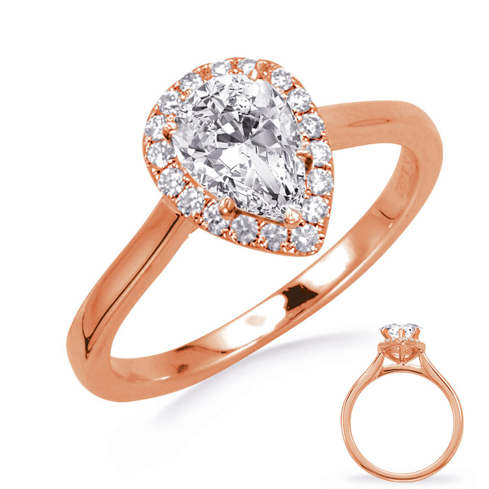 Rose Gold Engagement Ring - EN8347-6X4MRG