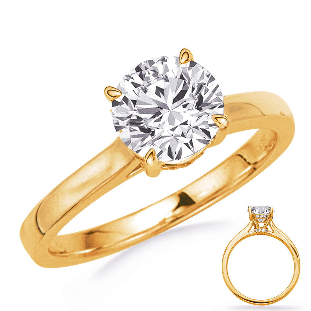 Yellow and White Gold Engagement Ring - EN8352-15YG