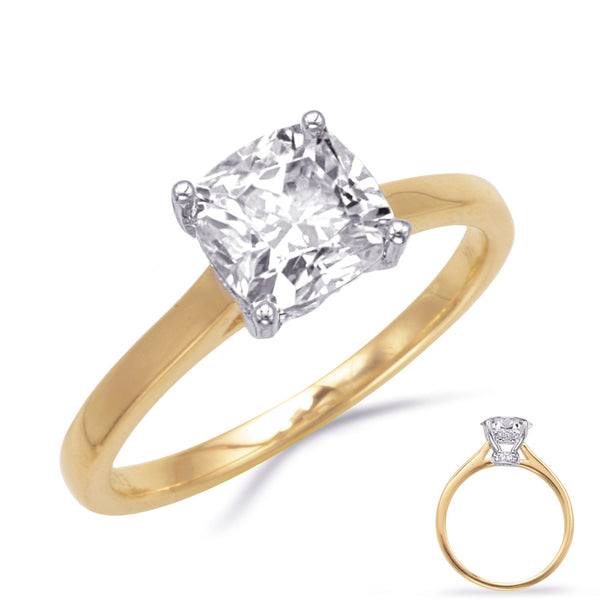 Yellow & White Gold Engagement Ring - EN8352-6.0CUYW