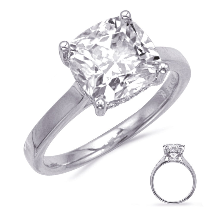 White Gold Engagement Ring - EN8352-7.5CUWG