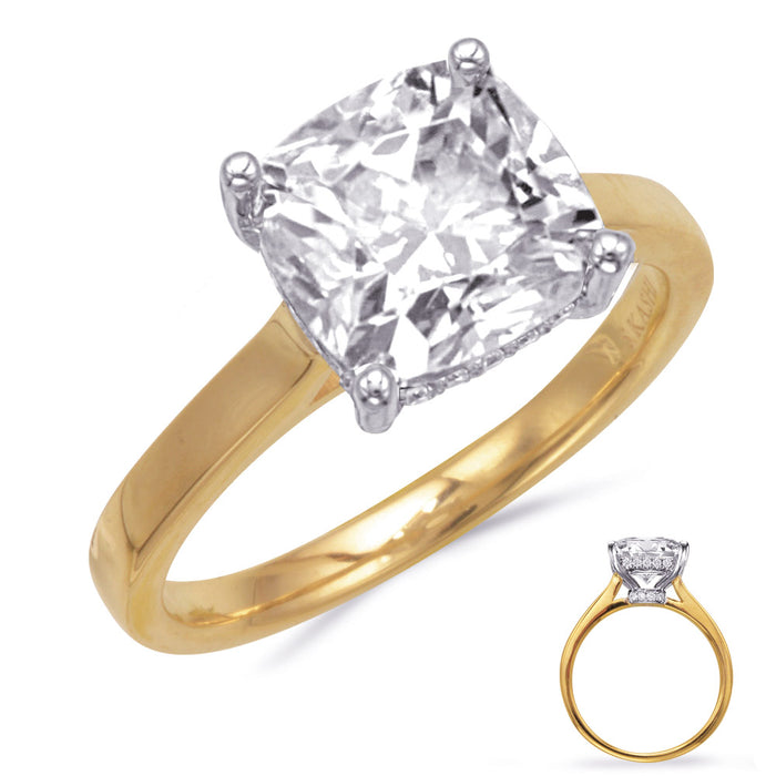 Yellow & White Gold Engagement Ring - EN8352-7.5CUYW