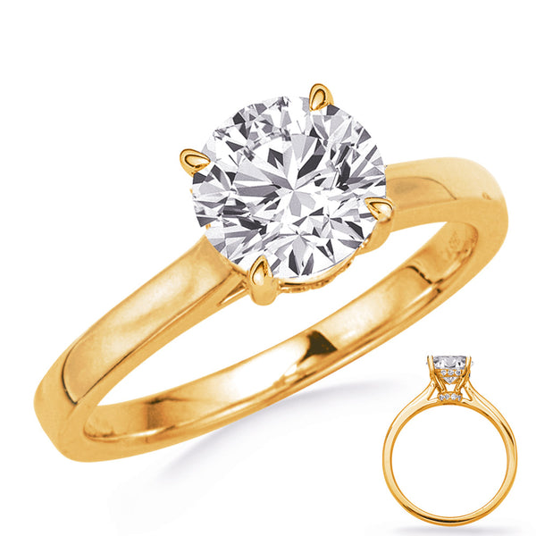 Yellow & White Gold Engagement Ring - EN8352-75YG