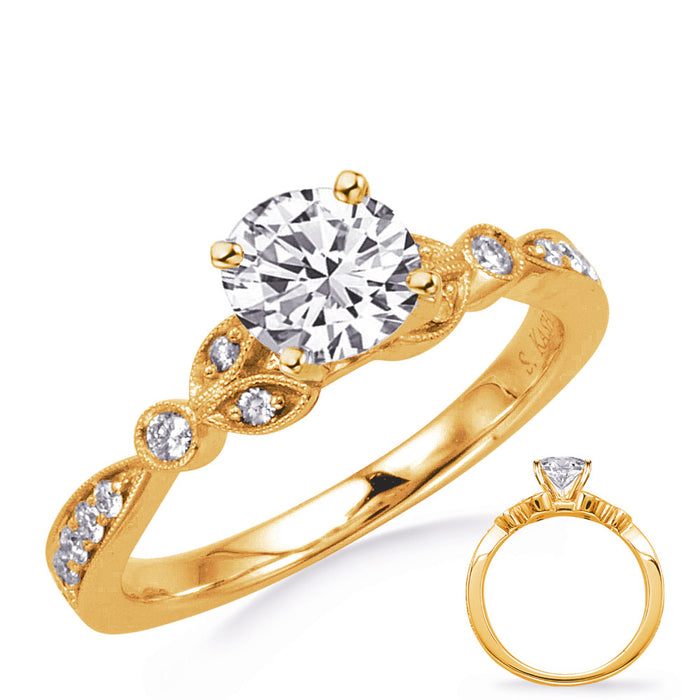 Yellow Gold Diamond Enagegment Ring - EN8353-1YG