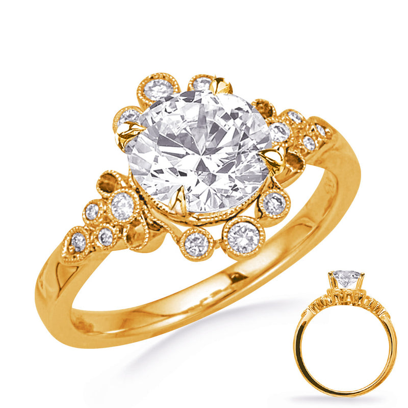 Yellow Gold Engagement Ring - EN8355-15YG