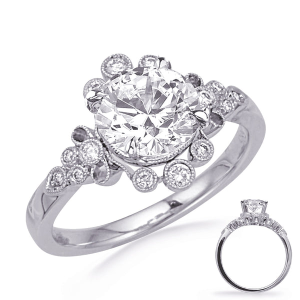 White Gold Engagement Ring - EN8355-50WG