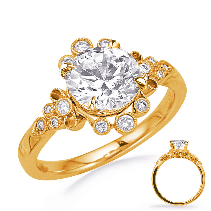 Yellow Gold Engagement Ring - EN8355-75YG