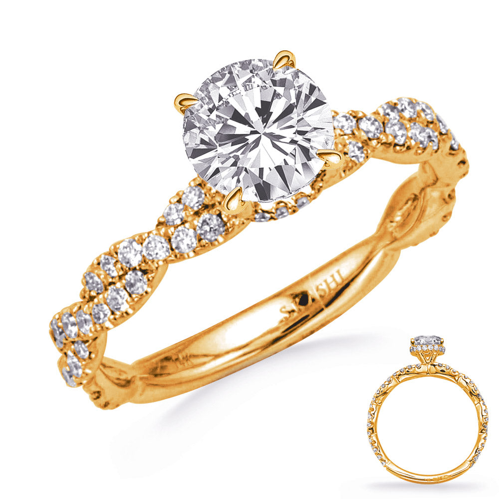 Yellow Gold Engagement Ring - EN8357-1YW