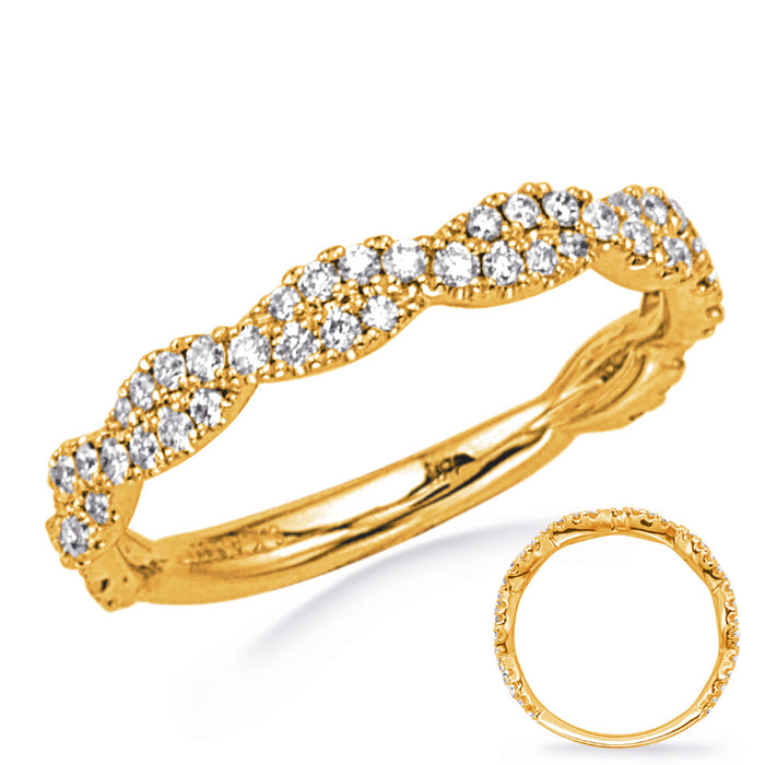 Yellow Gold Matching Diamond Band - EN8357-BYG