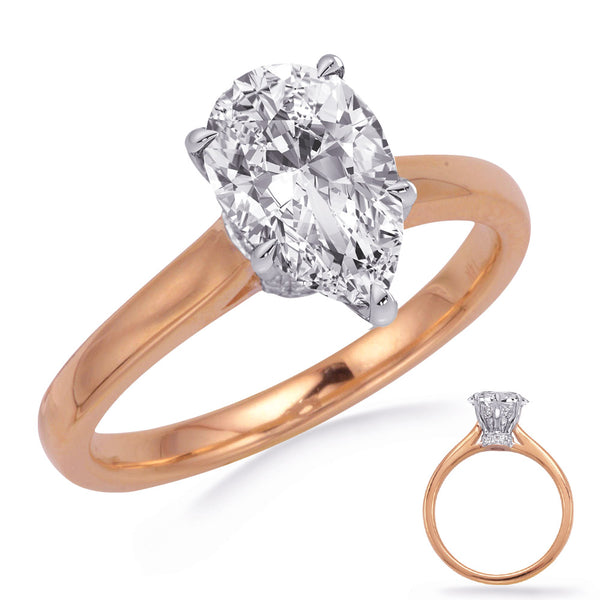 Rose & White Gold Engagement Ring - EN8361-7X5MRW