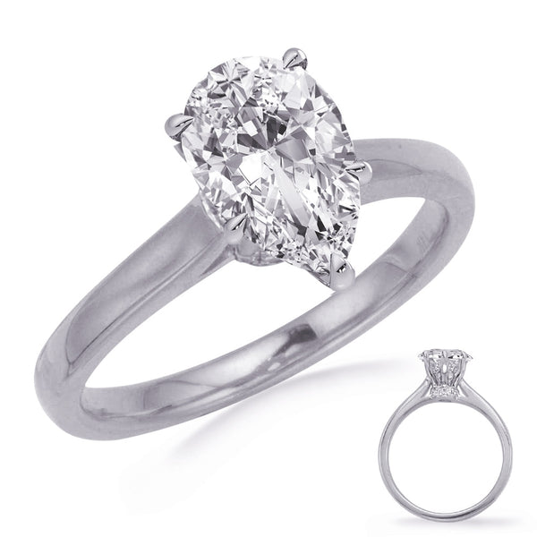 White Gold Engagement Ring - EN8361-7X5MWG