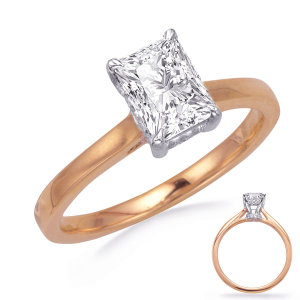 Rose & White Gold Engagement Ring - EN8362-6X4MRW