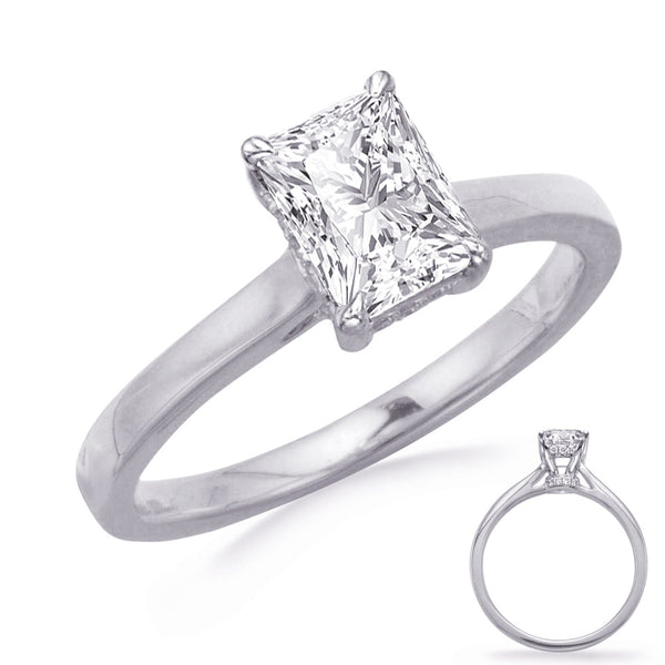 White Gold Engagement Ring - EN8362-6X4MWG
