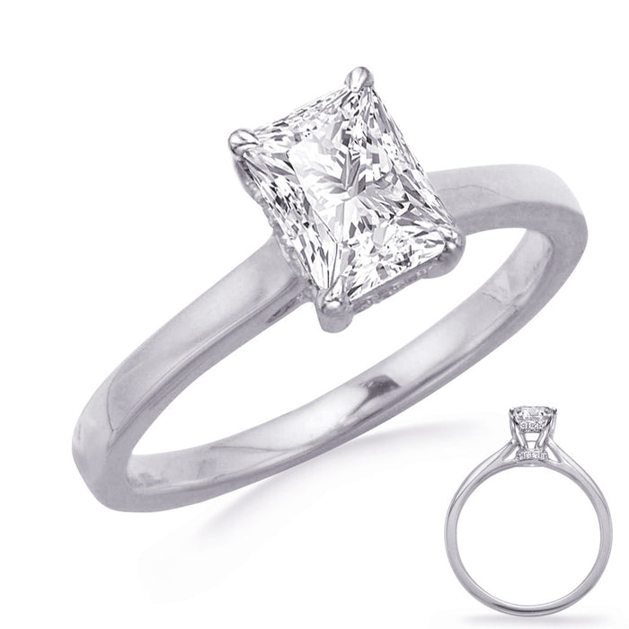 White Gold Engagement Ring - EN8362-8X6MWG