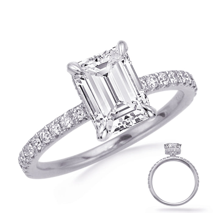 Platinum Engagement Ring - EN8365-10X8MPL