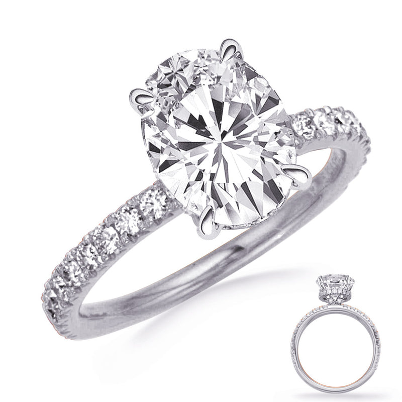 Platinum Engagement Ring - EN8367-10X8MPL