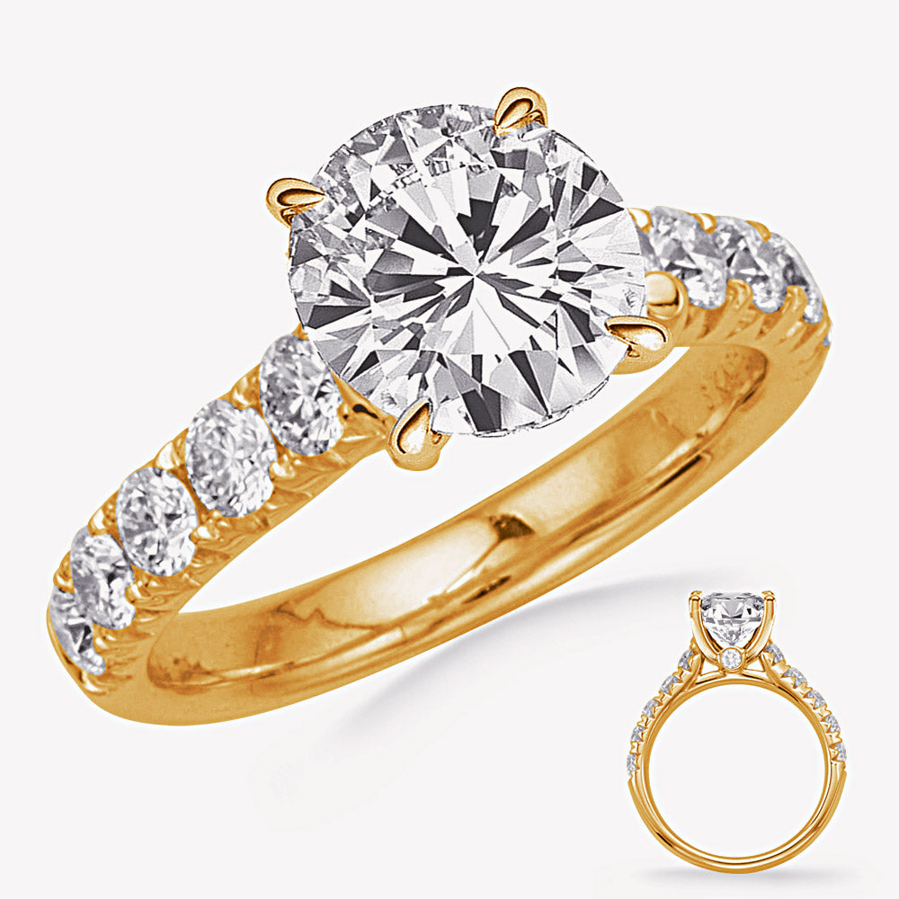 Yellow Gold Engagement Ring - EN8369-2YG