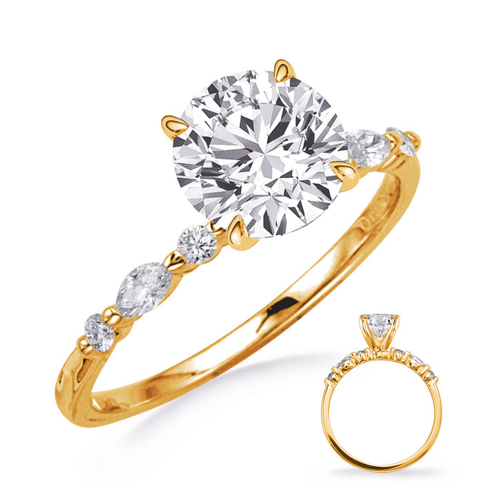 Yellow Gold Engagment Ring - EN8371-3.2MYG