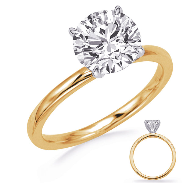 Yellow & White Gold Engagement Ring - EN8372-125YW