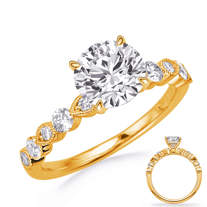 Yellow Gold Engagement Ring - EN8373-75YG