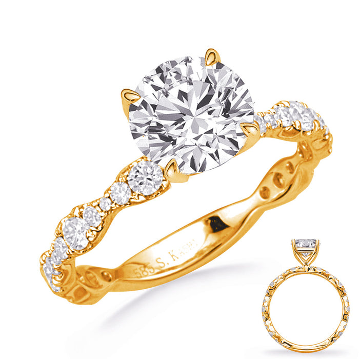 Yellow Gold Engagement Ring - EN8374-125YG