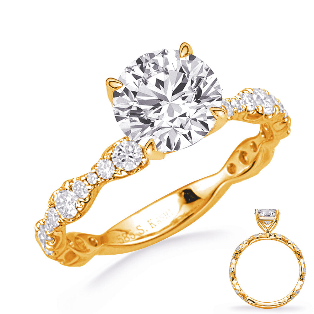 Yellow Gold Engagement Ring - EN8374-2YG