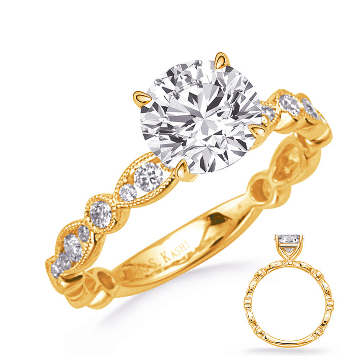 Yellow Gold Engagement Ring - EN8375-1YG