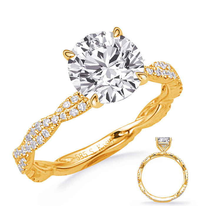 Yellow Gold Engagement Ring - EN8376-1YG