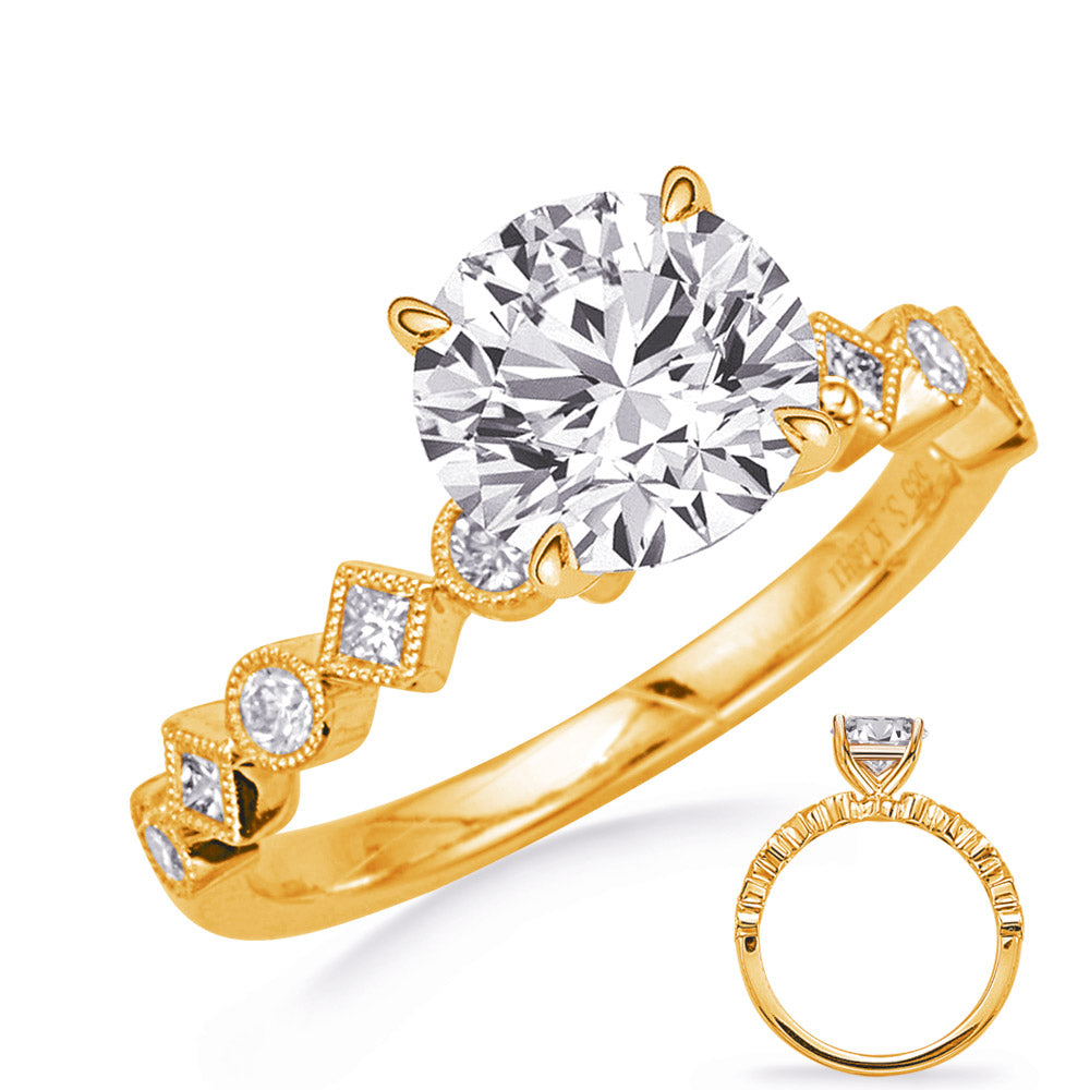 Yellow Gold Engagement Ring - EN8377-1YG