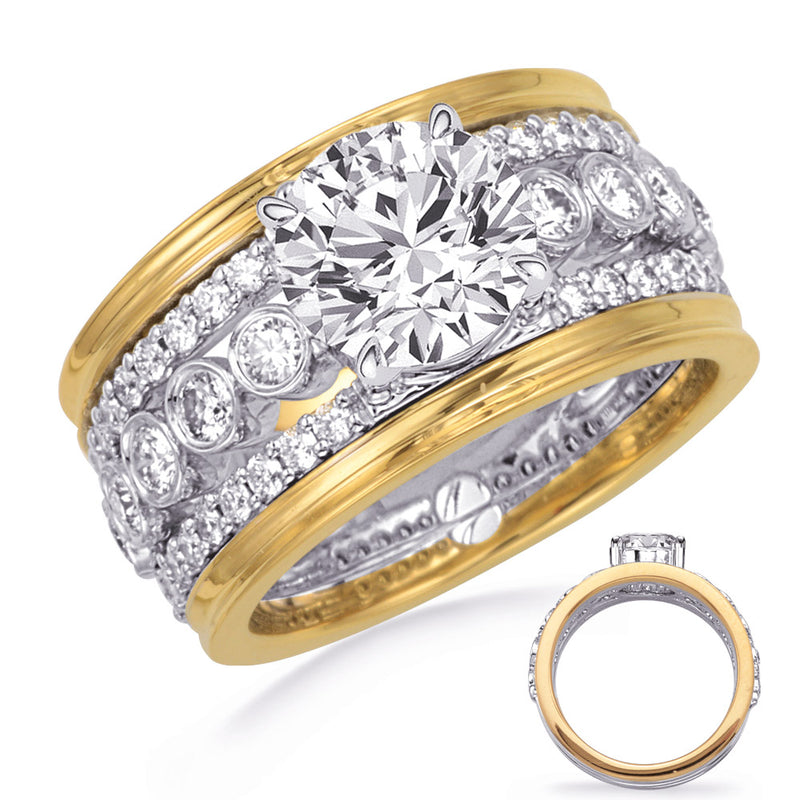 Yellow & White Gold Engagement Ring - EN8379-15YW